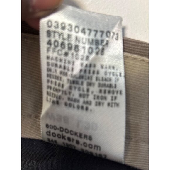 Dockers Mens Khaki Flat-Front Dress Pants Size 38W X 30L Cotton Blend - Picture 9 of 10